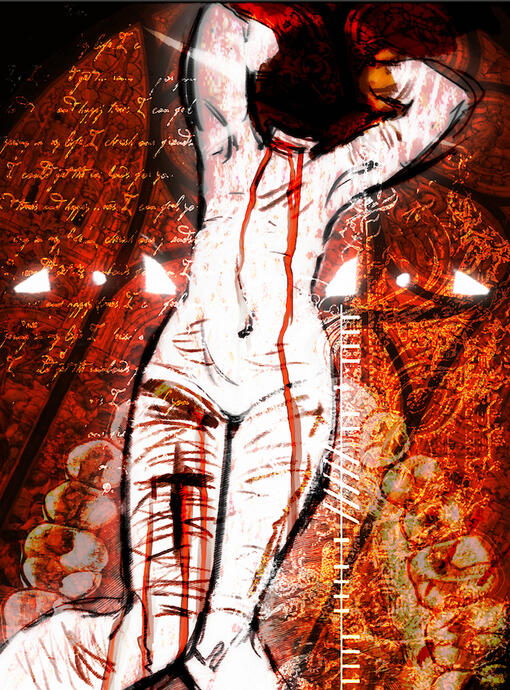 "regurgitating the vehemence of suffering"